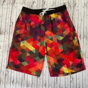 Holishort Swimming Trunks Shorts Swimsuit Sz Large L Multicolor Pockets Unlined